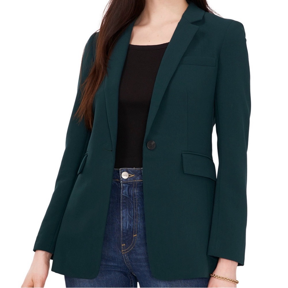 1 STATE Women's Bi-Strech Crepe One Button Blazer size 10